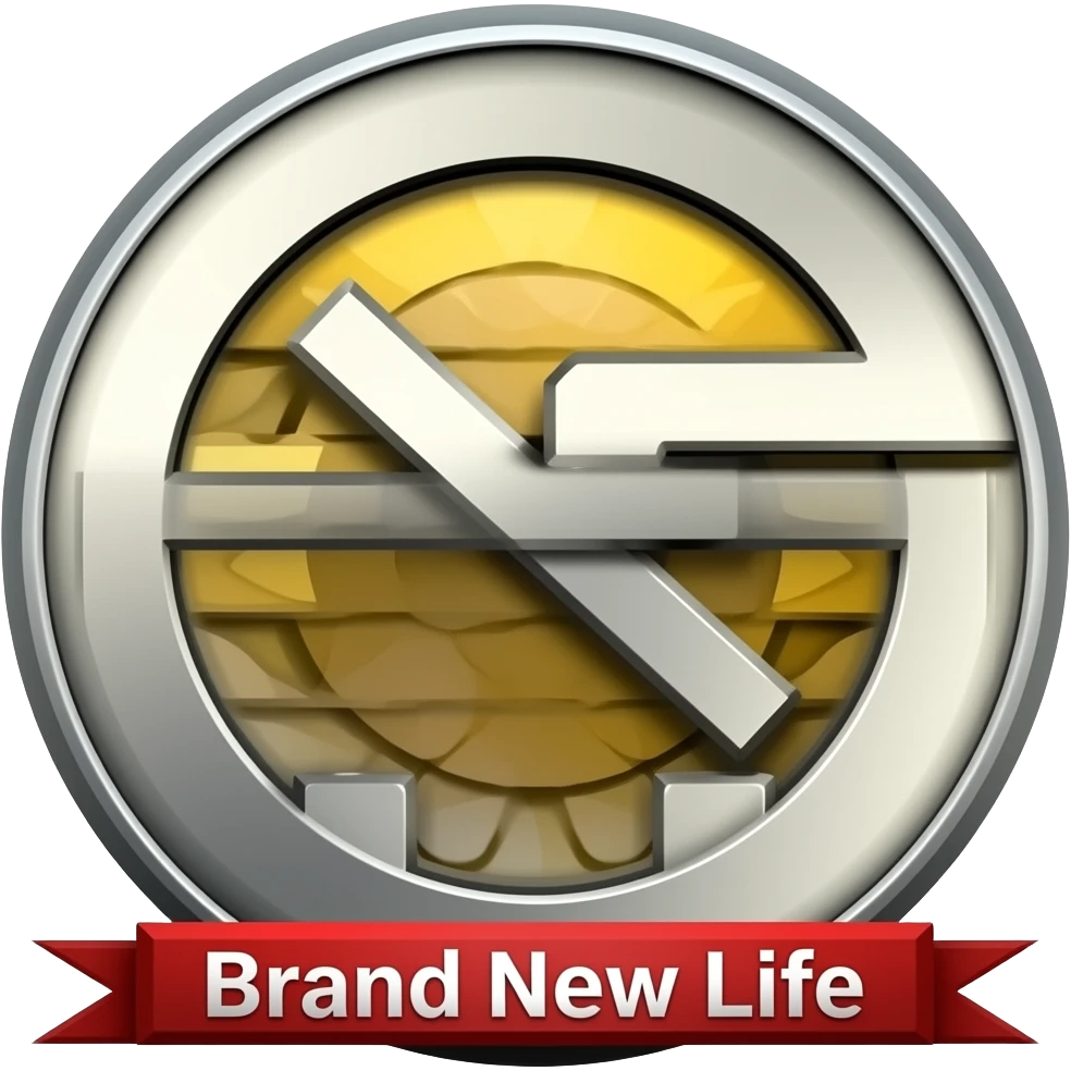 Create using the GURPS Logo with text "Brand New Life" in a landscape size of 1600 x 800. emoji
