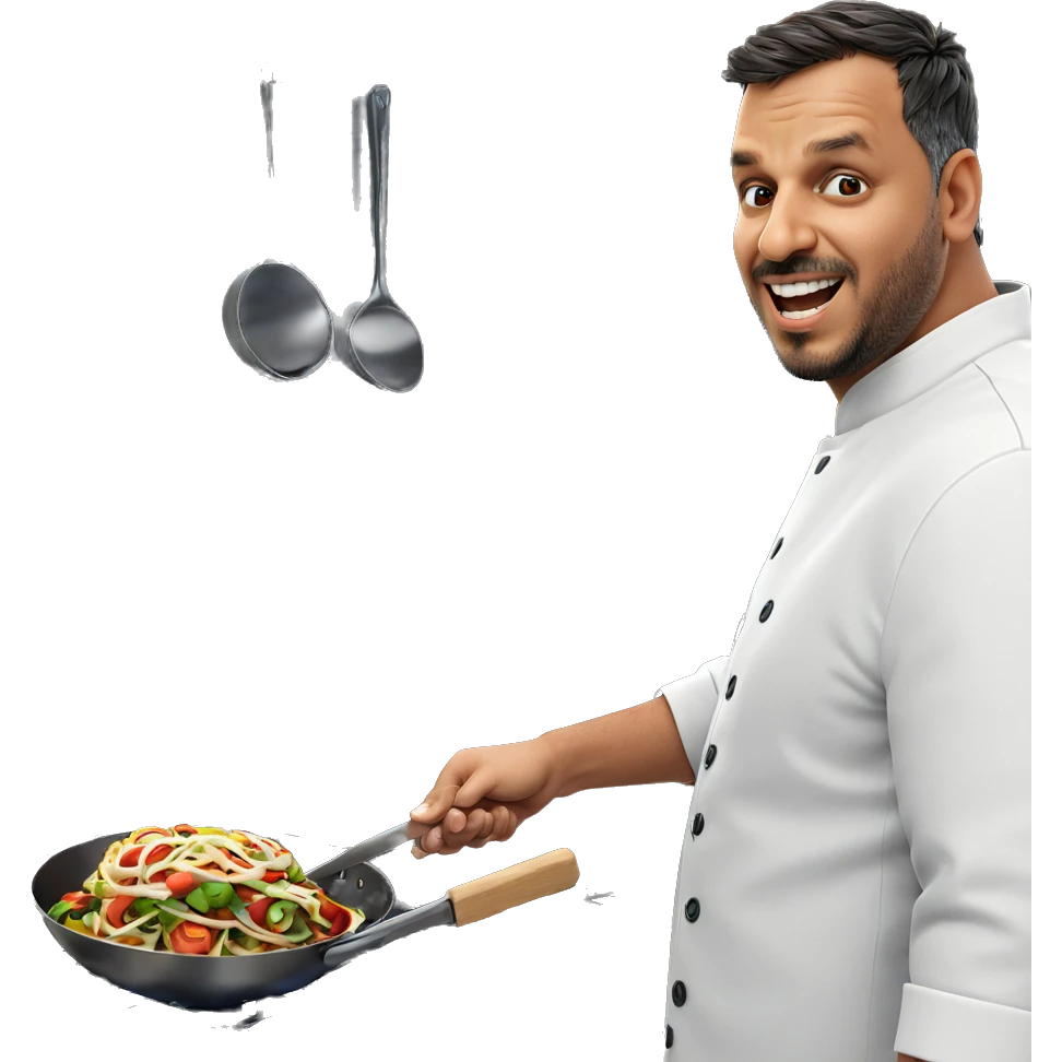 smiling chef in kitchen emoji