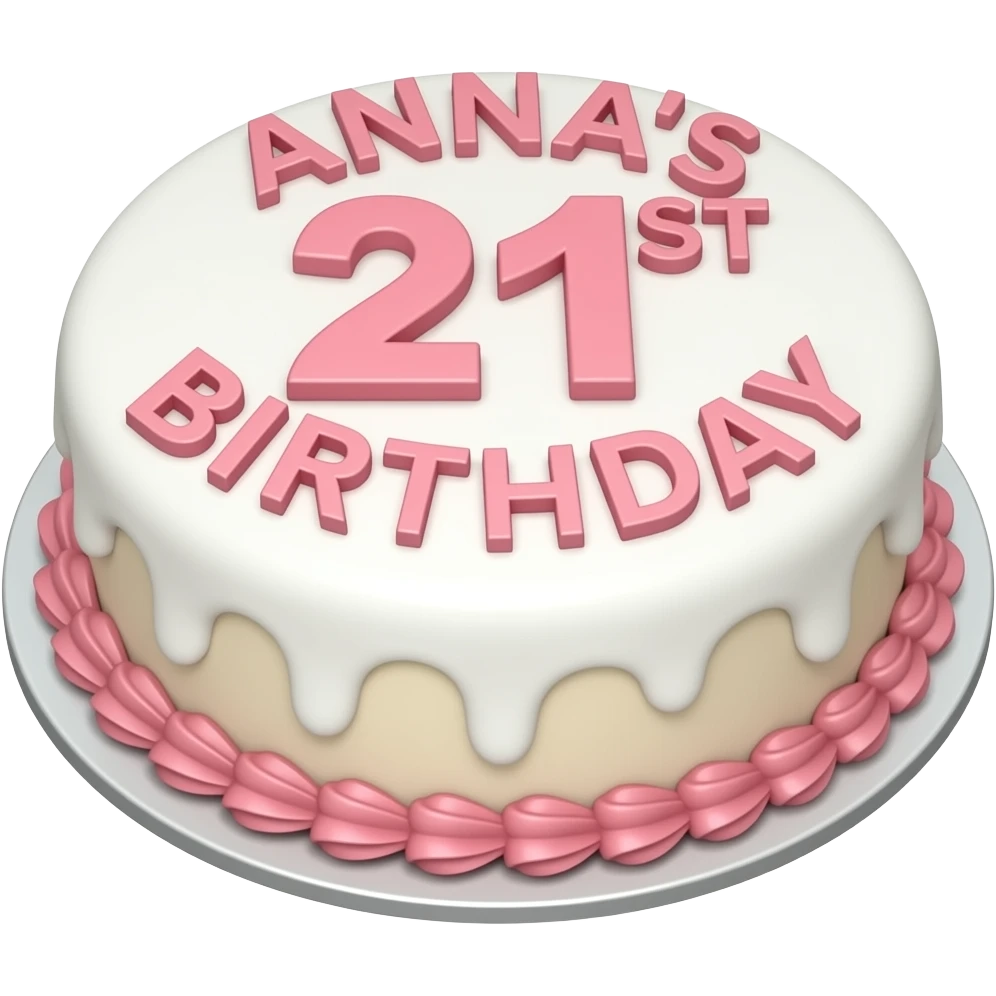 aNNA'S 21ST BIRTHDAY CAKE emoji
