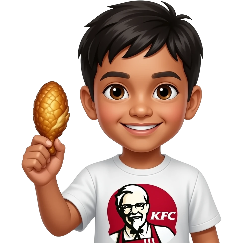 an indian boywith kfc wicked wings emoji