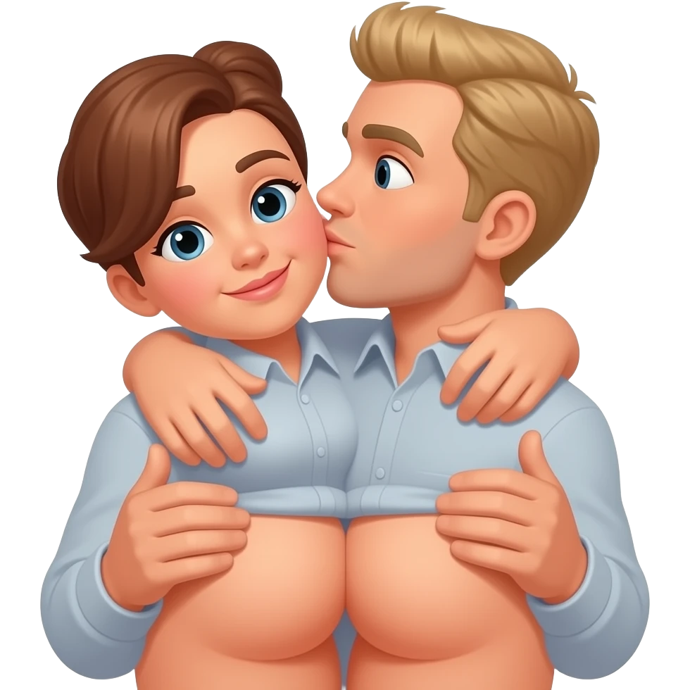 мужчина целует попу девушки emoji