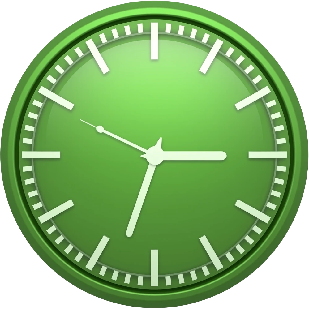 green clock emoji