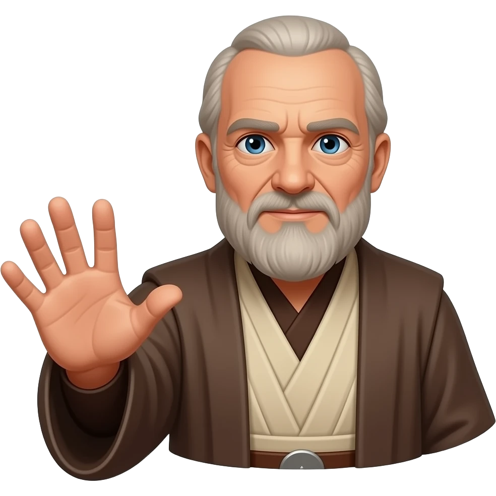 Obi Wan with his hand out emoji