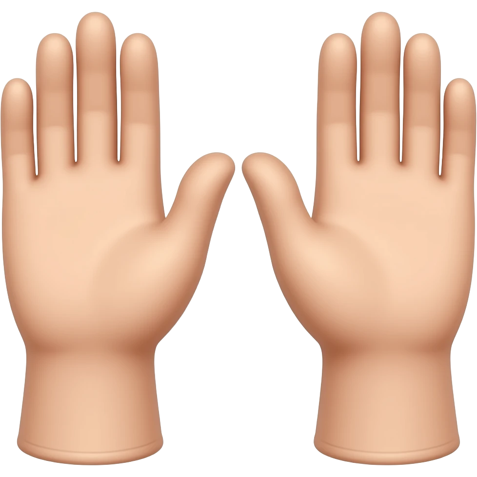 Flesh-colored gloves emoji