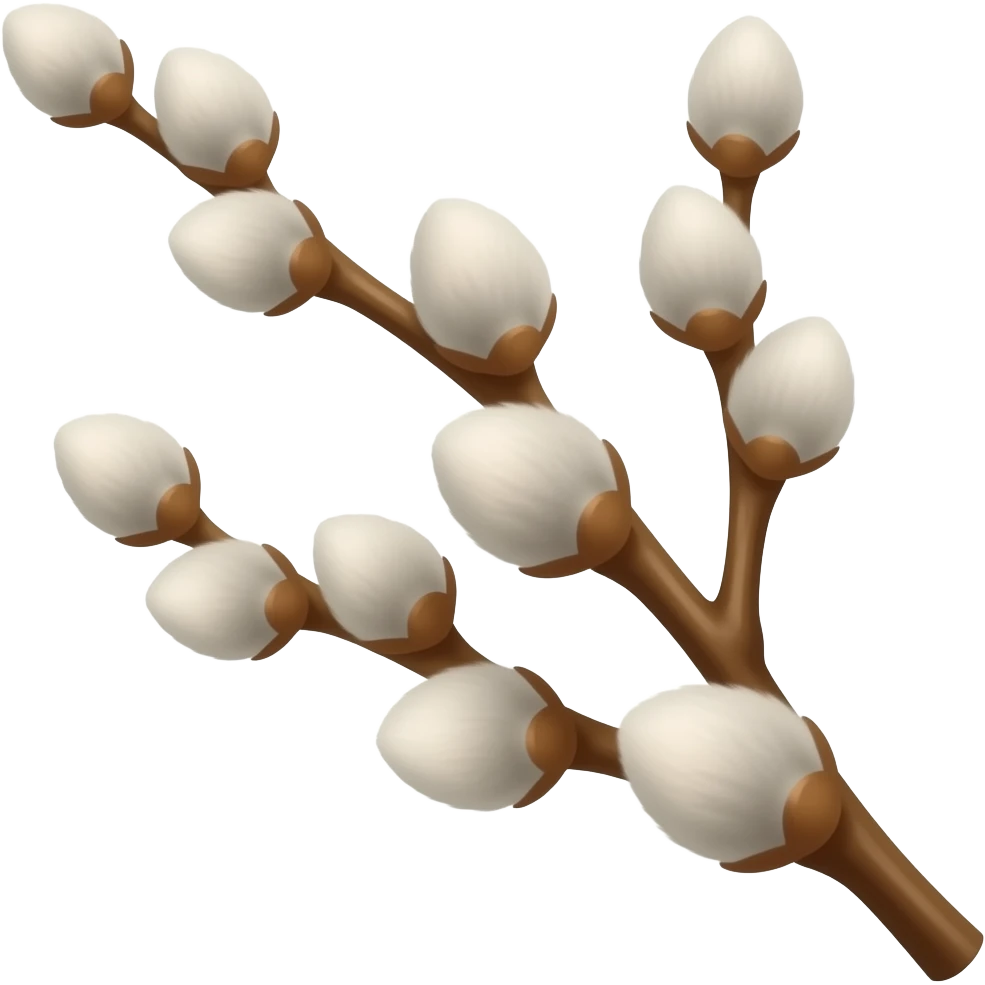 pussy willow branches emoji