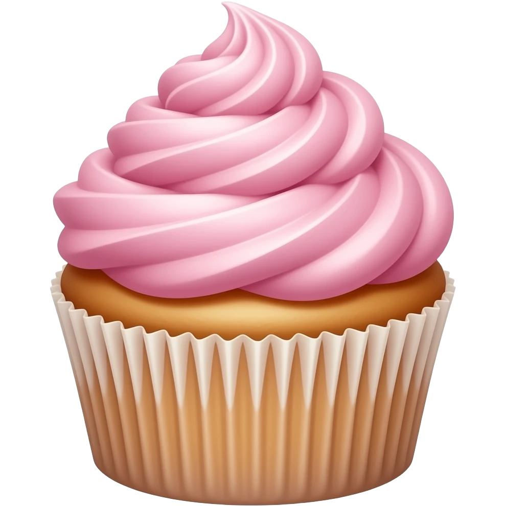 Cupcake with pink icing emoji
