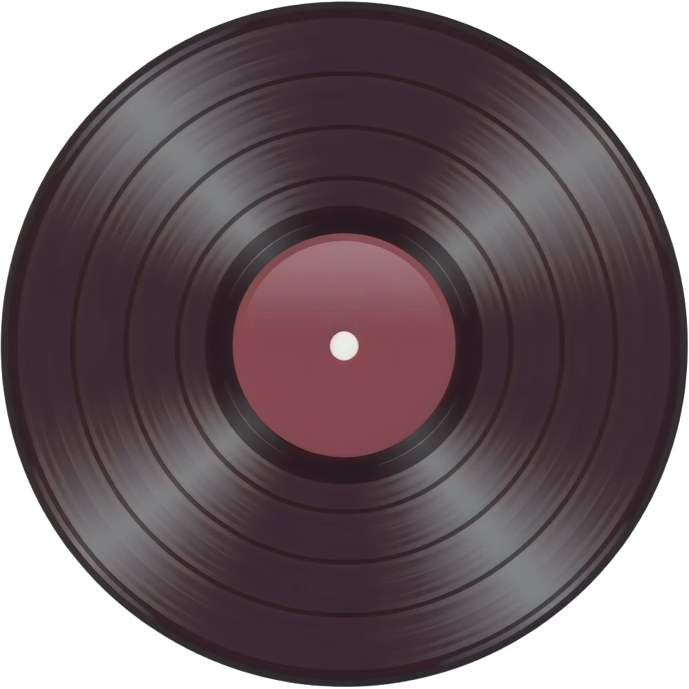 Vinyl record, dark cherry Burgundy with gloss, high quality emoji