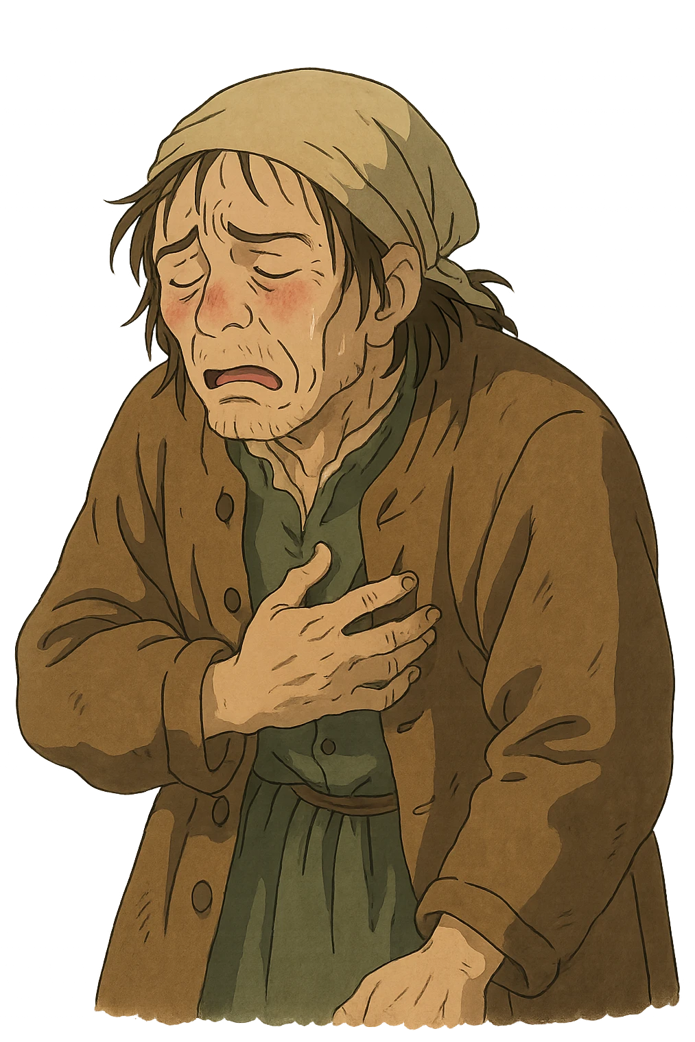 a plague victim from the 1600s feeling sick emoji
