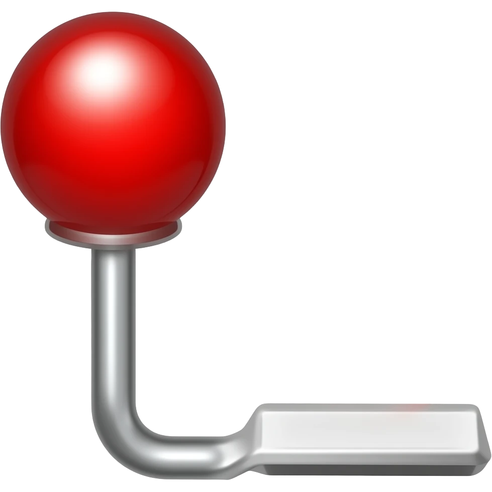 red pin-ball flipper lever emoji