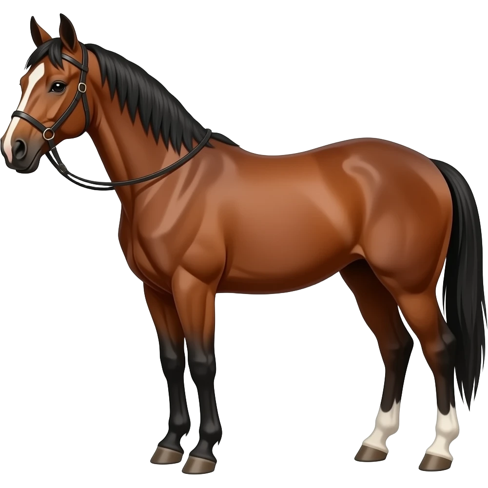 horse close up with half body emoji