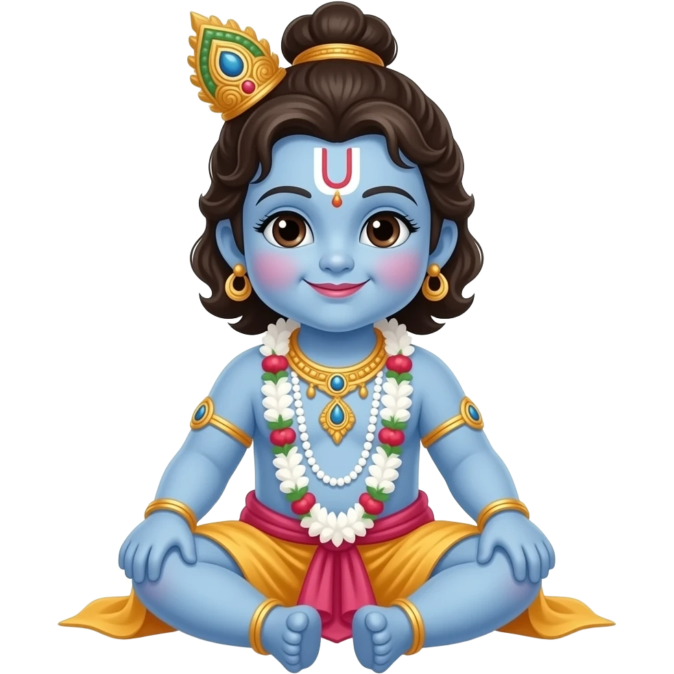 Small Baby Krishna sitting down emoji