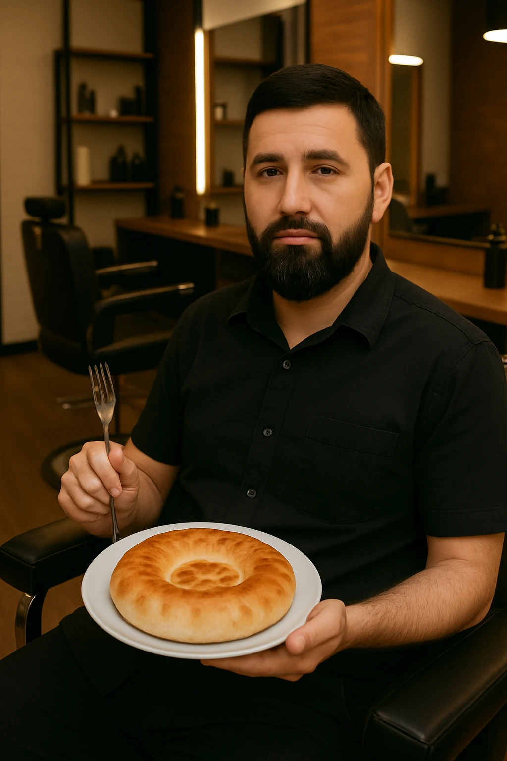 birinchidagi odamni yuziga 2 rasmdagi odamga uxshatib chizib bergin xuddu shunday non yen utirganini emoji