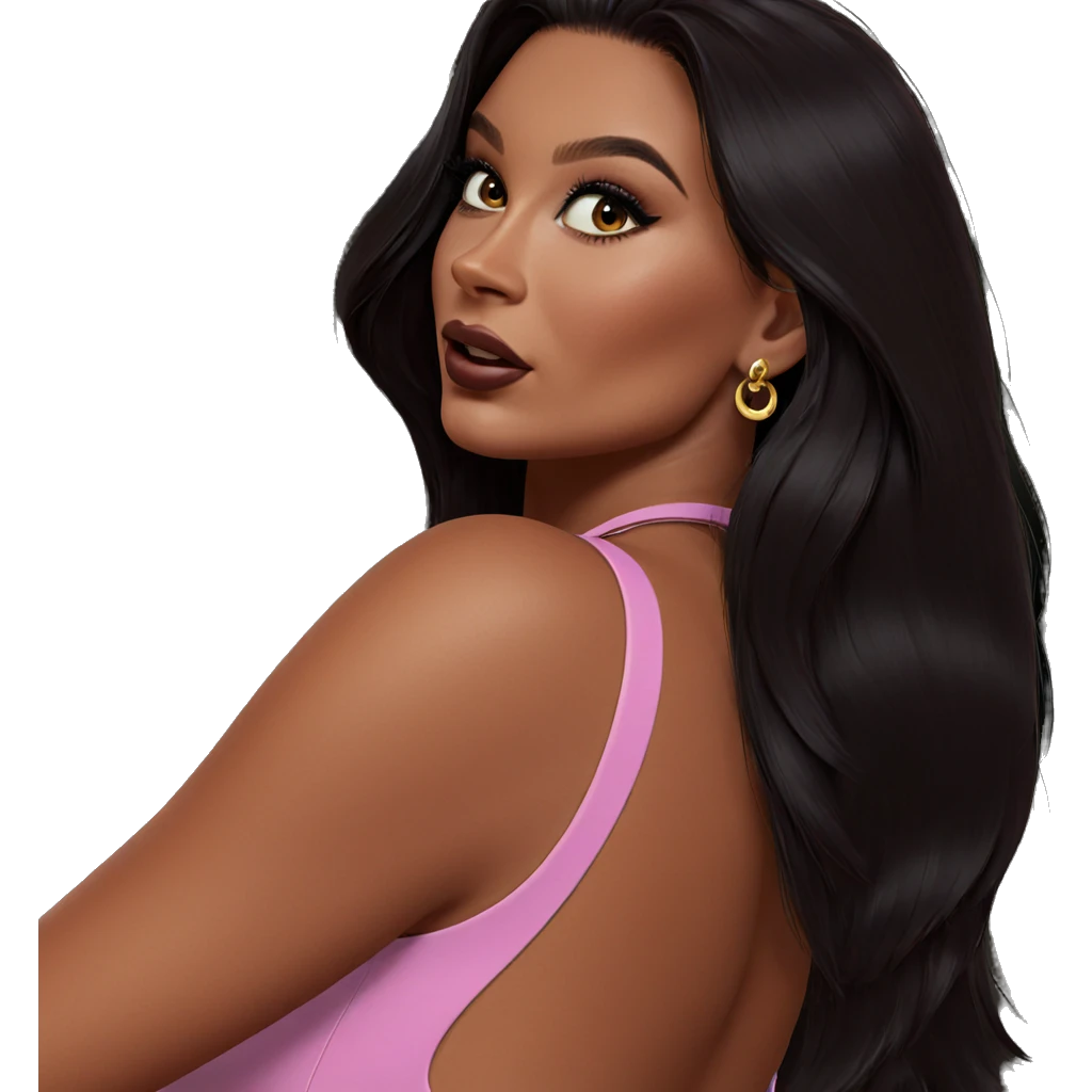 dark beauty with earrings emoji