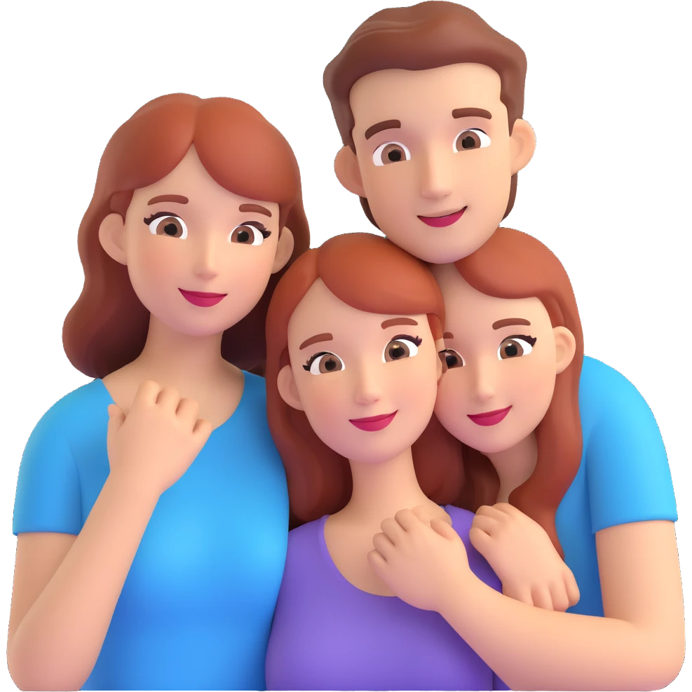 couple posing, close up pose, living room background emoji