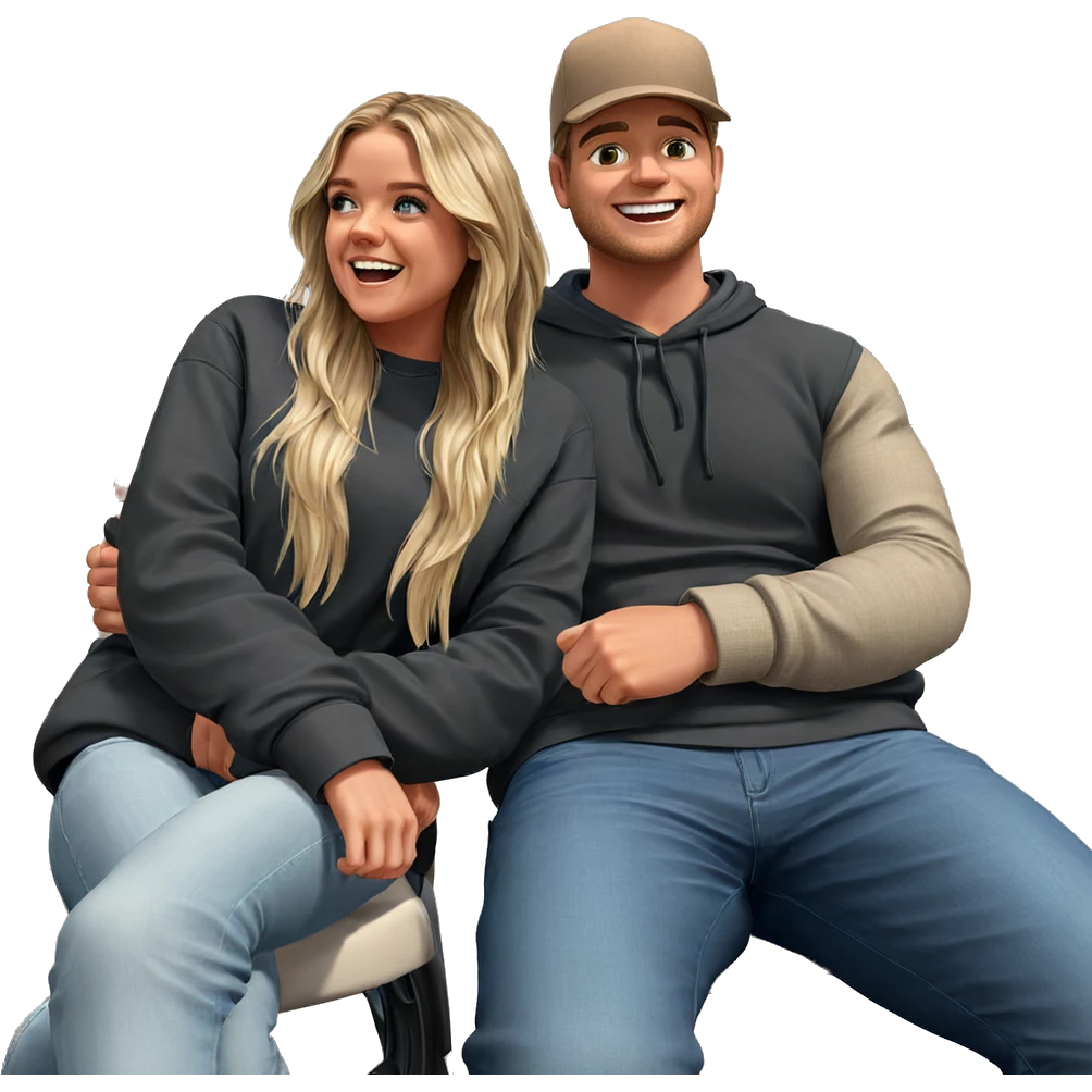 happy couple on a vehicle emoji