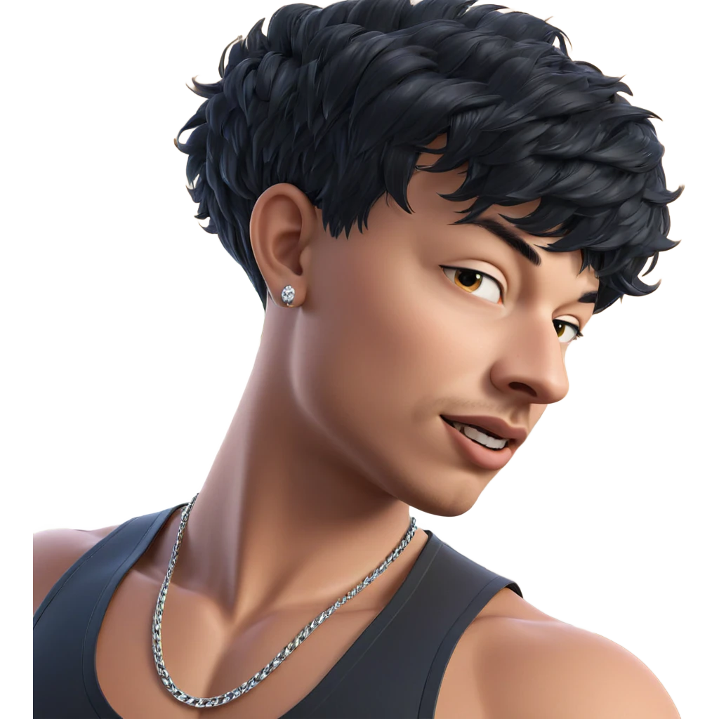 boy with black hair jewelry emoji