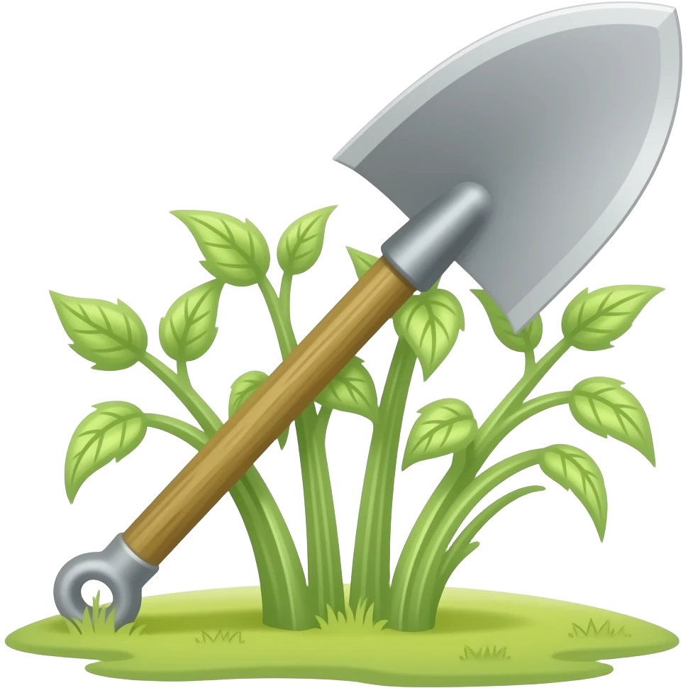 garden pick axe emoji