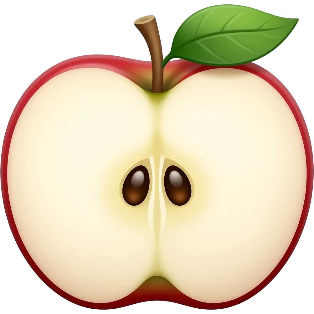 half apple emoji