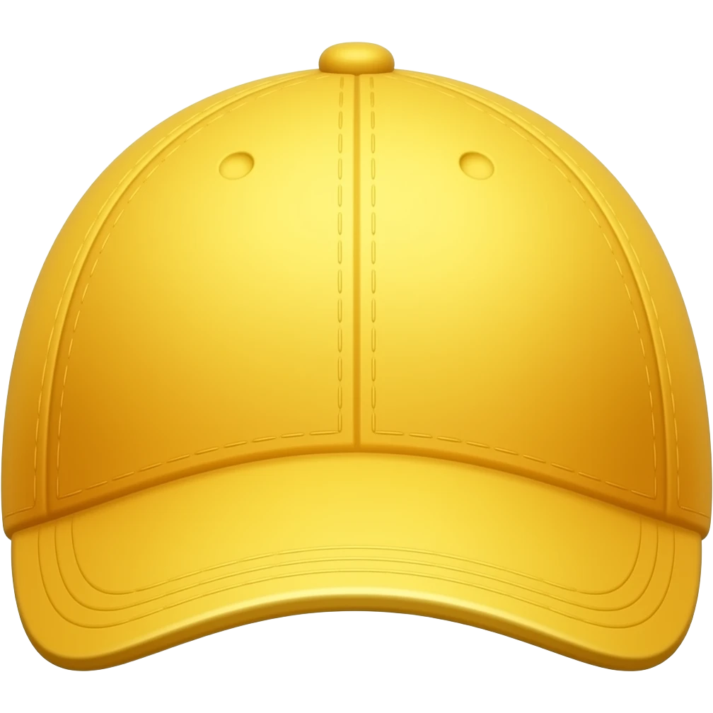 vibrant yellow color cap emoji