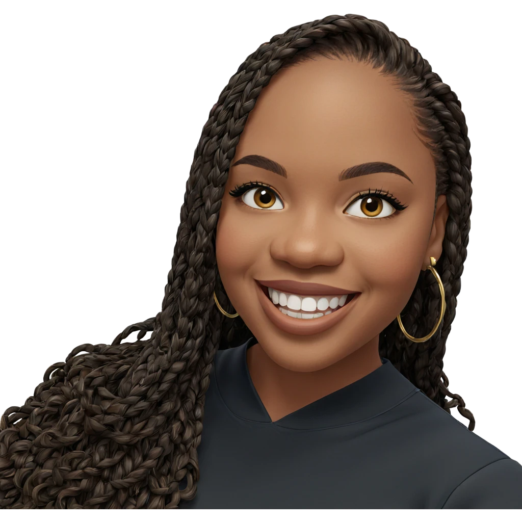 smiling girl with hoop earrings emoji