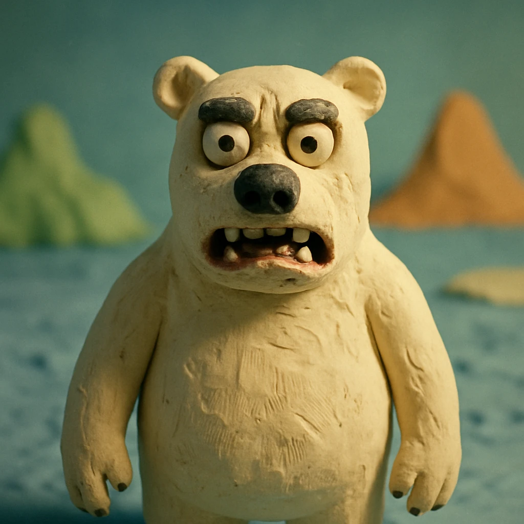 freaky polar bear emoji