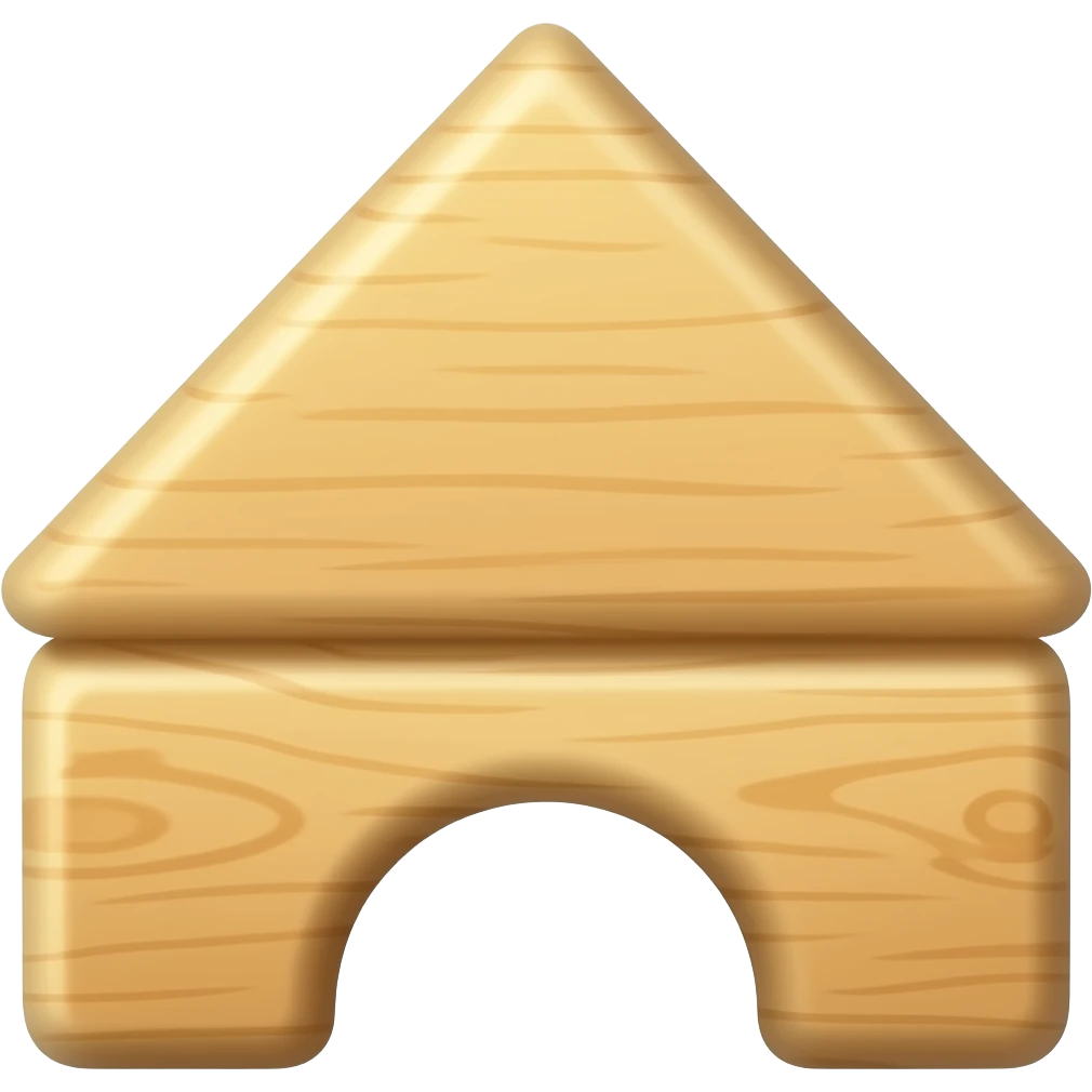 Wooden toy blocks emoji