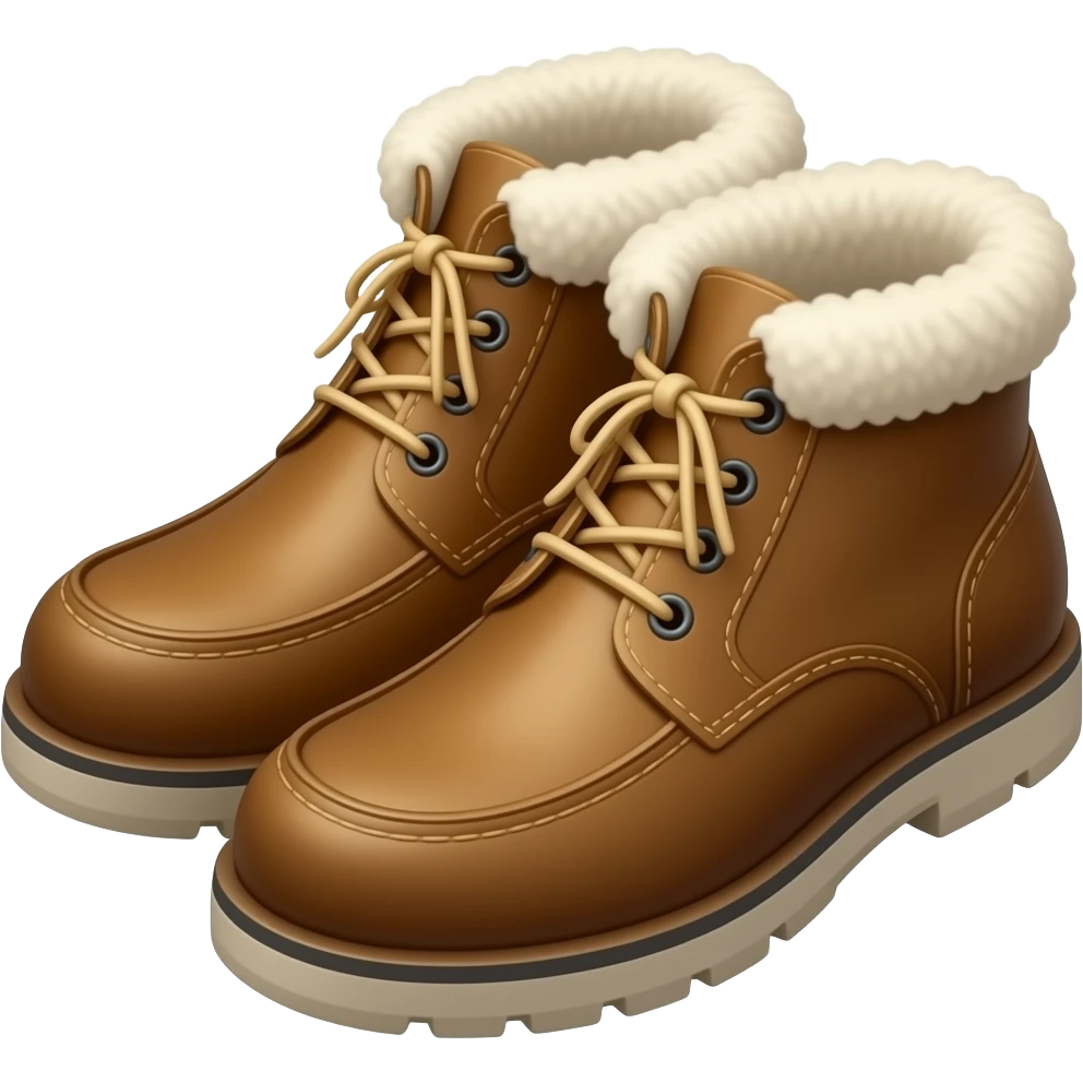 Brown shoes that has fluff in it and they're long emoji