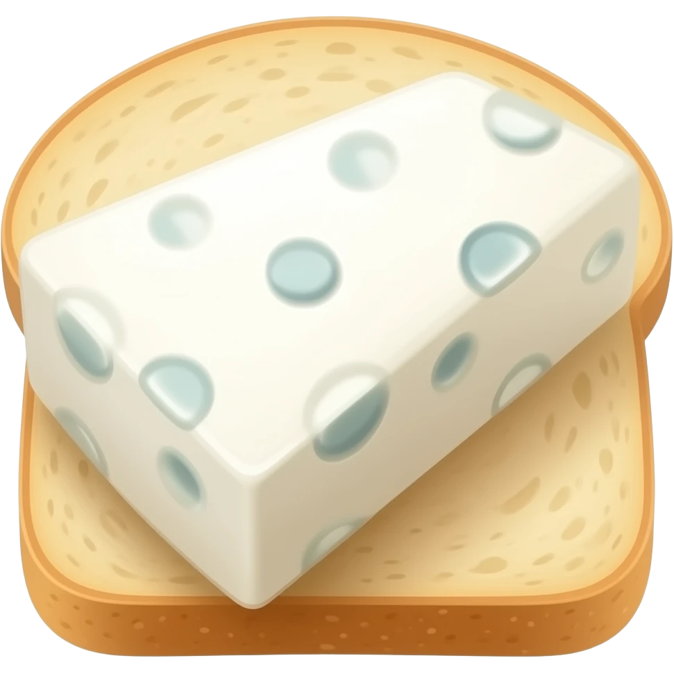 cottage cheese on slice of sourdough emoji