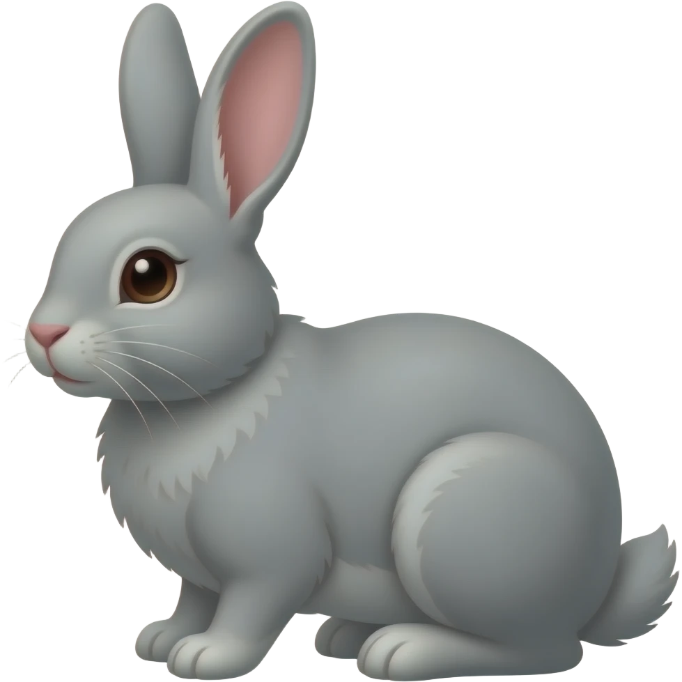 grey bunny portrait emoji