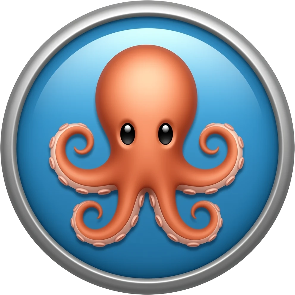 round_shield with octopus emoji
