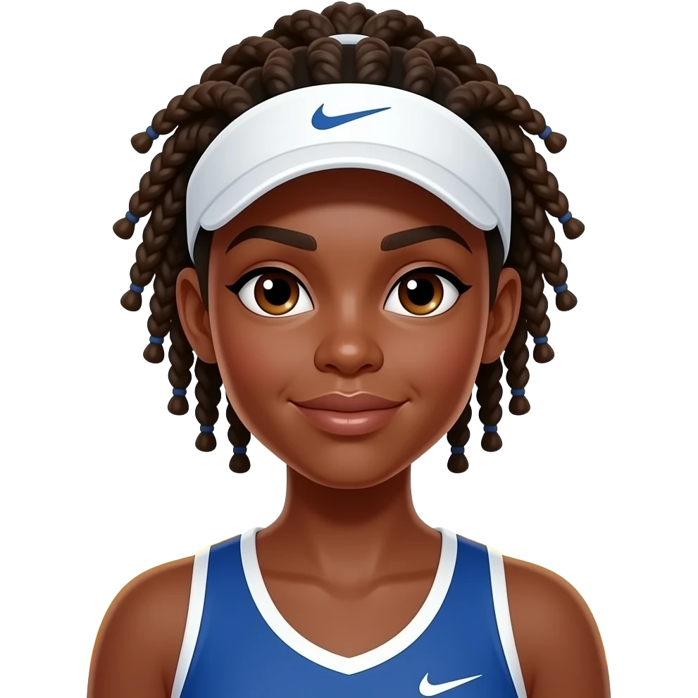 Black female with locs tennis player on fire emoji