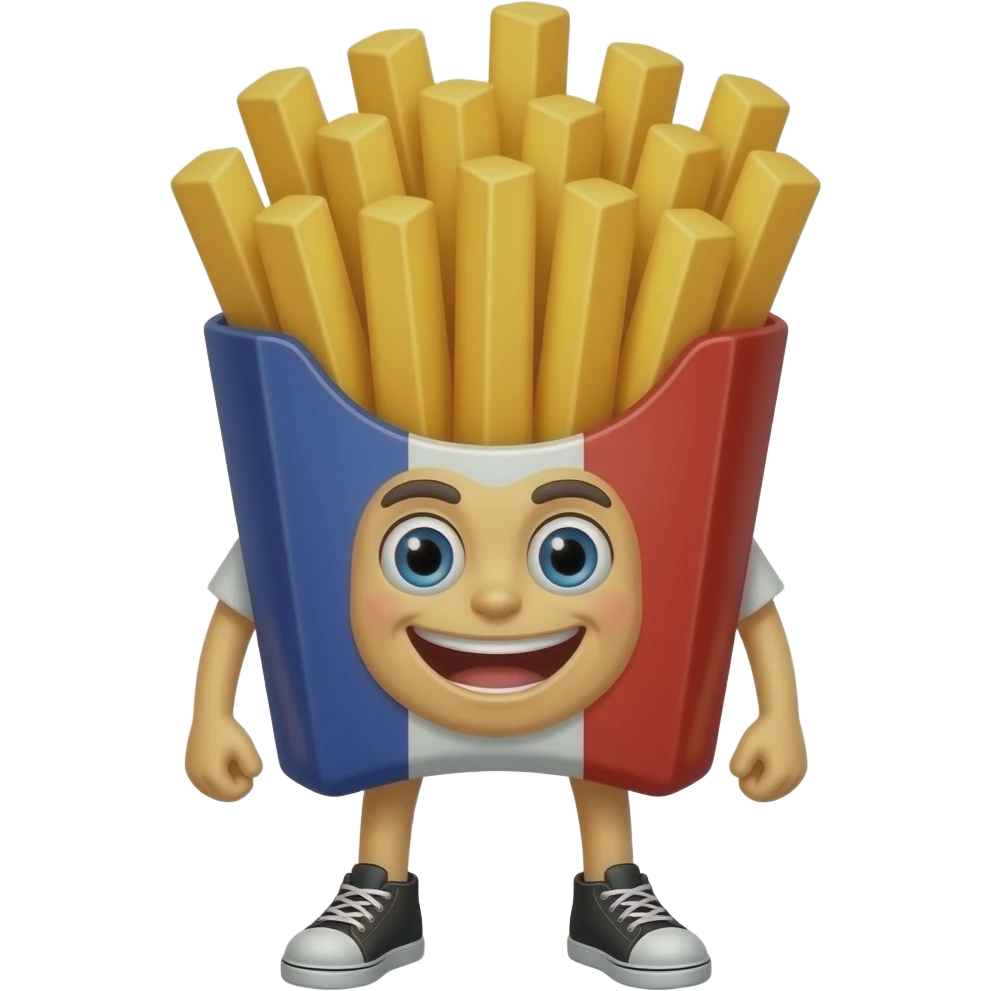 Une frite qui fait du rap emoji