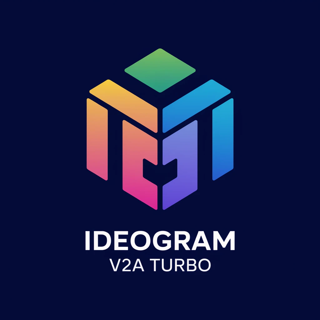 make a colorful logo of text "Ideogram V2a Turbo" emoji