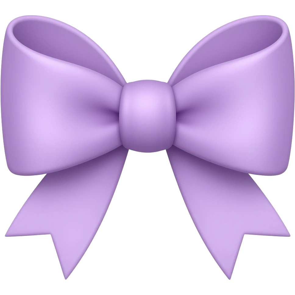 Light lavender bow emoji