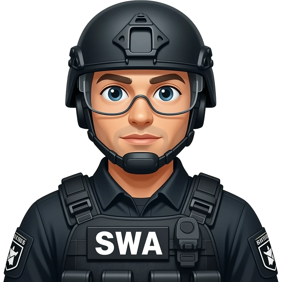 A swat guy that is leaveing emoji