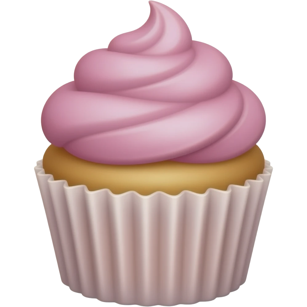 Cupcake with pink icing emoji