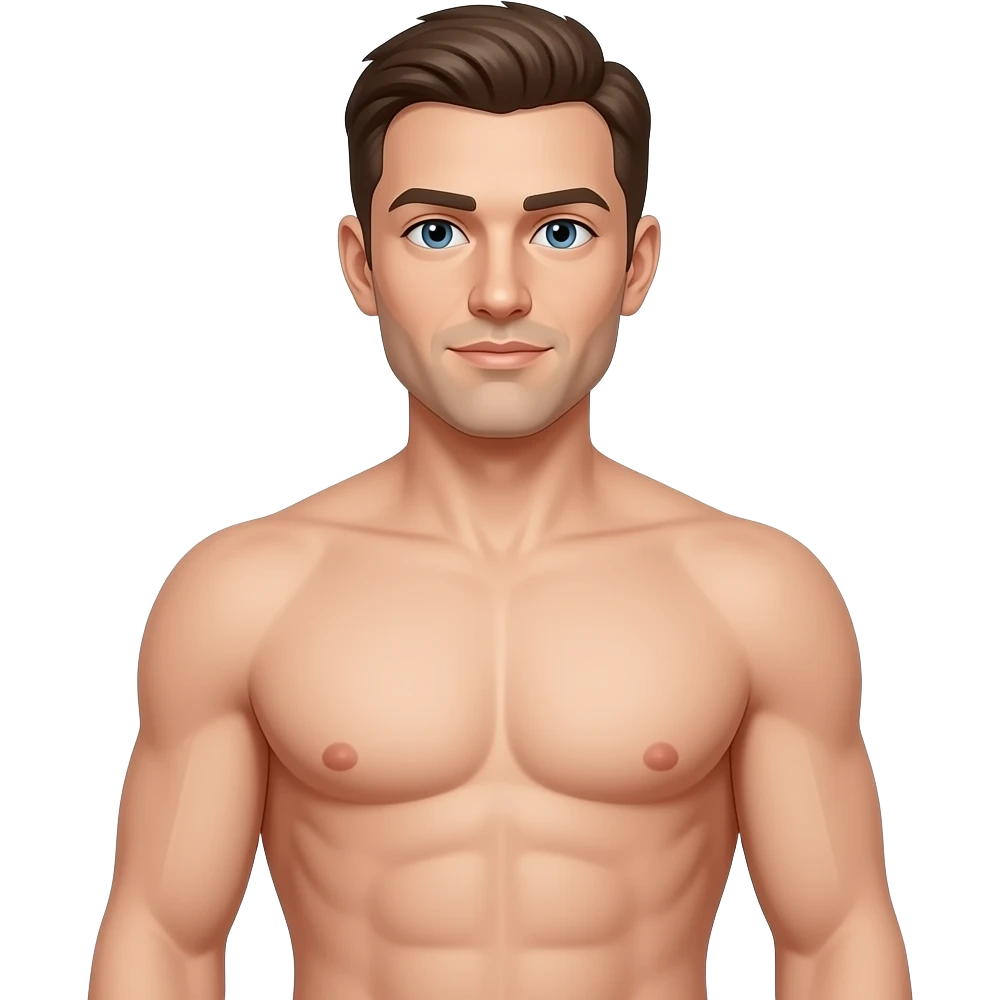 Naked man full body emoji