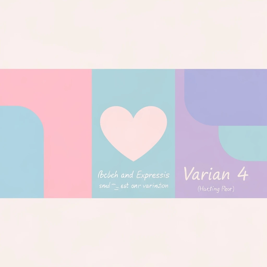 pastel emo banner with a heart accent, cute, expressive, minimal, variation 4 emoji