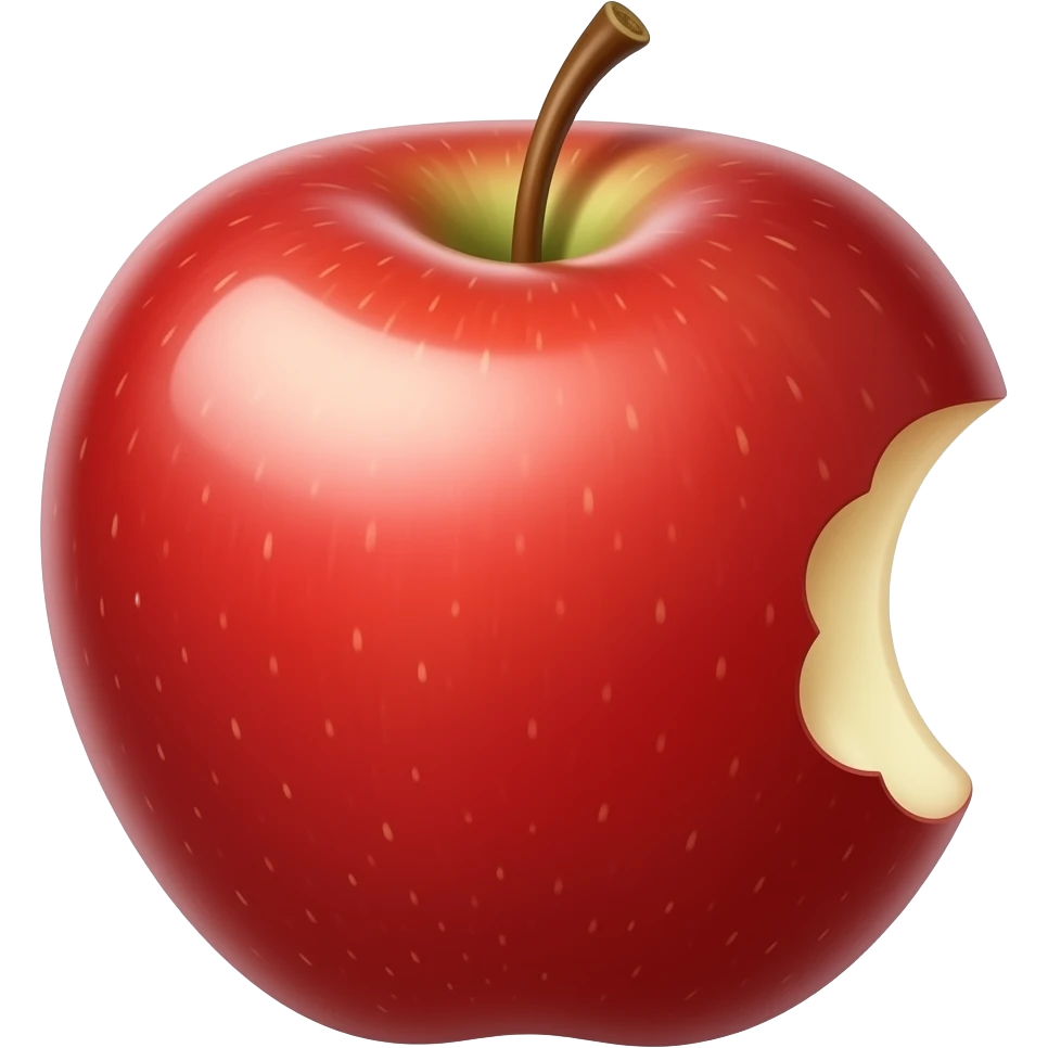 Cute apple emoji