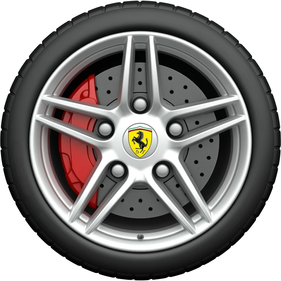 ferrari f50, perfect proportions of wheels and tires, front end and rear end and middle of car compressed like a cartoon drawing, exaggerated emoji