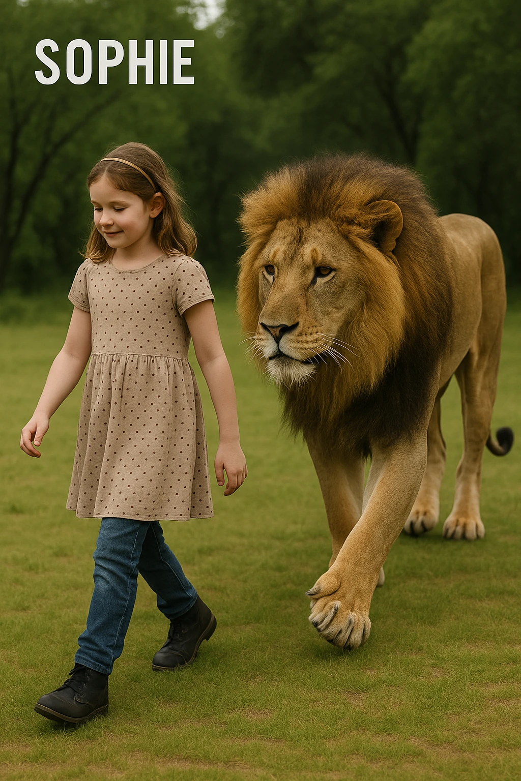 Sophie hat lion emoji