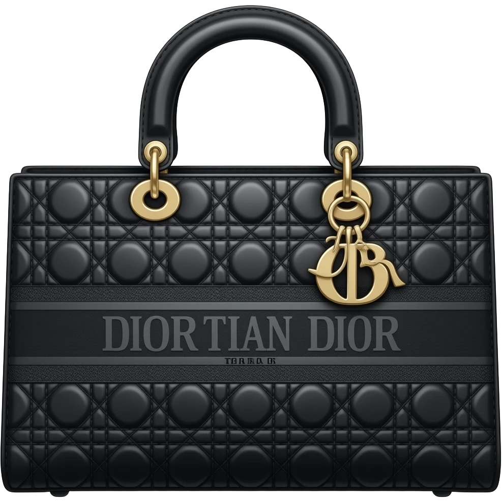 black tote dior bag emoji