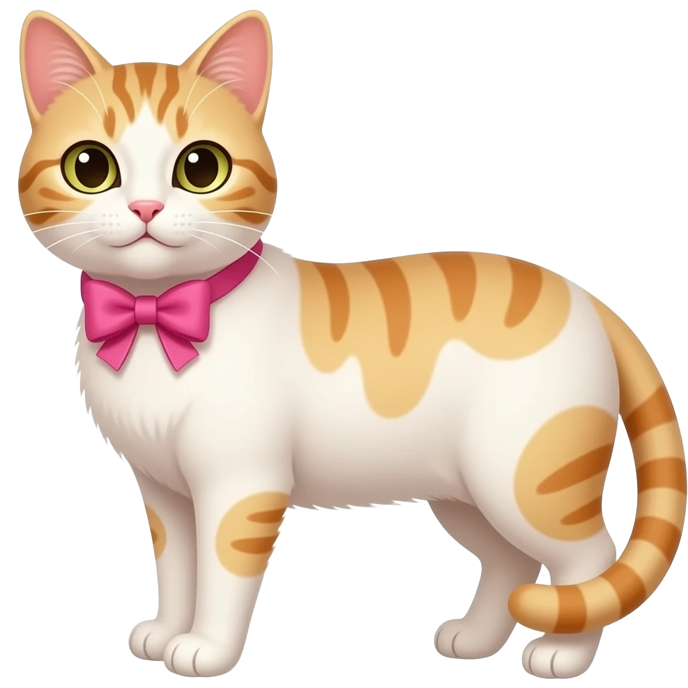 Cat with pink bow emoji