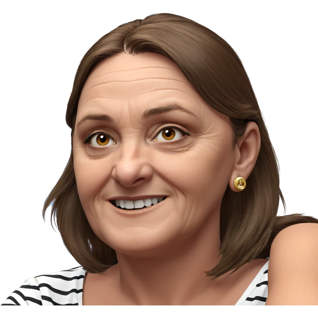 brown hair girl with earrings emoji