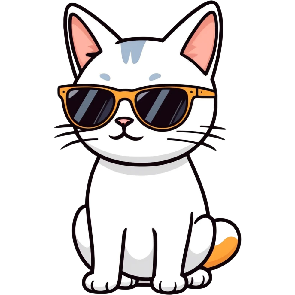 Cat with sunglasses emoji