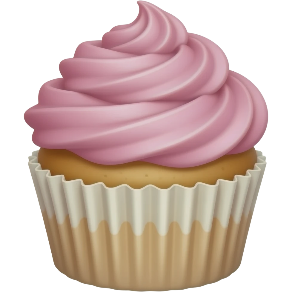 Cupcake with pink icing emoji