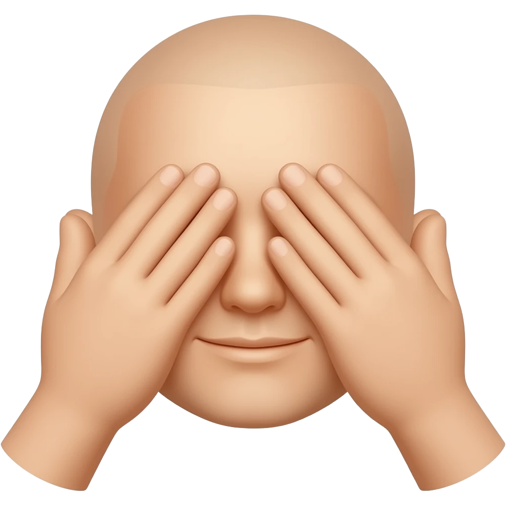 Hands over eyes emoji