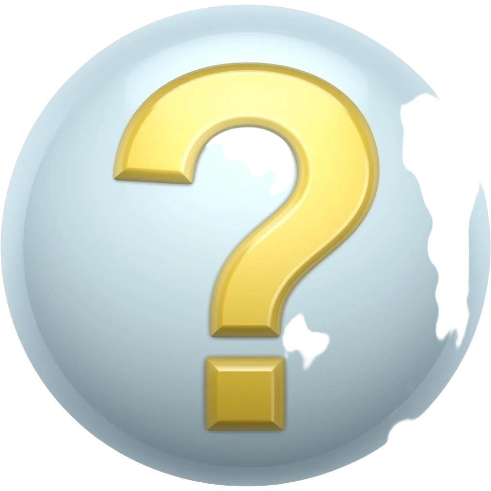 Un signo de interrogación que represente la confusion de alguien emoji