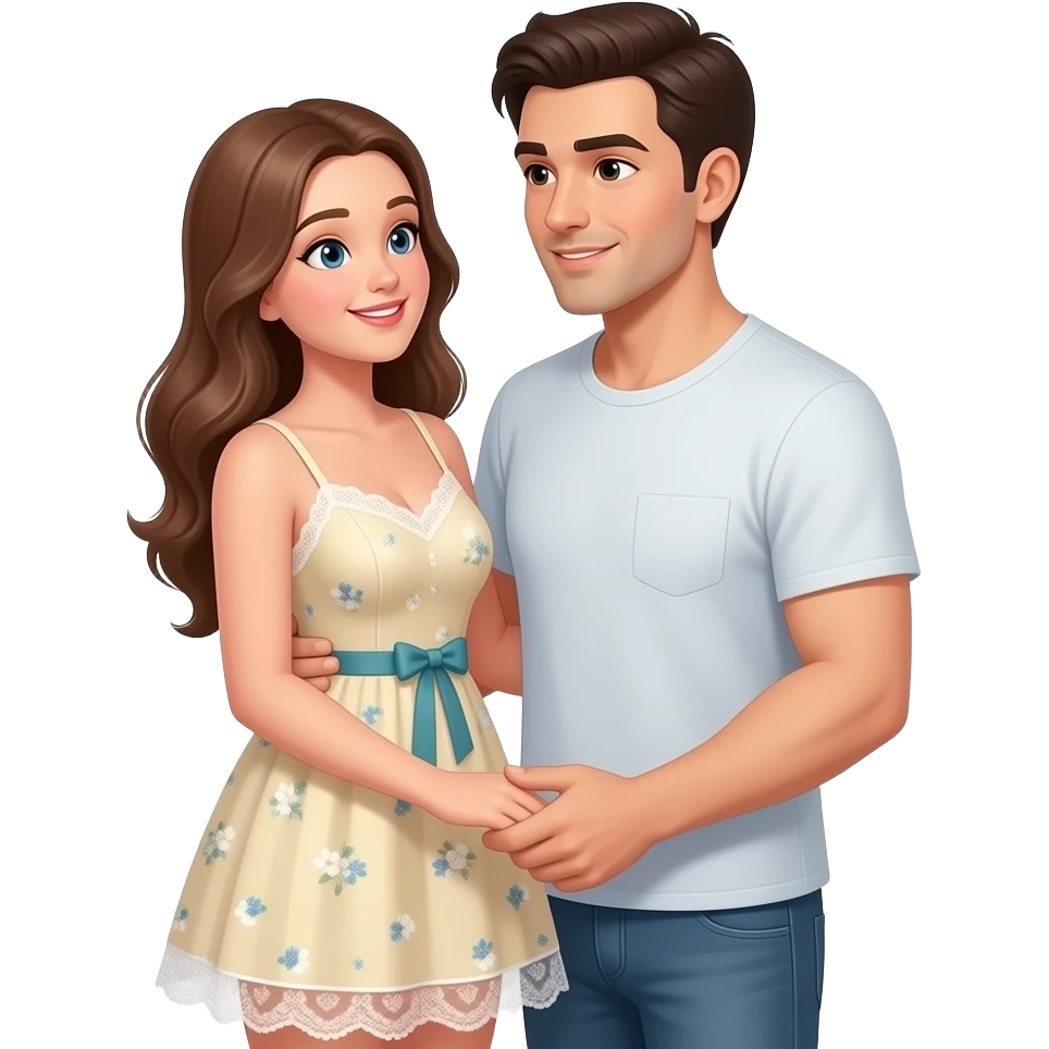 Fille avec bite dans le cul avec le mec emoji