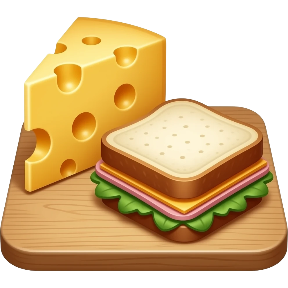 Queso y bocadillo emoji